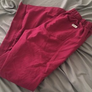 Maroon scrub pants